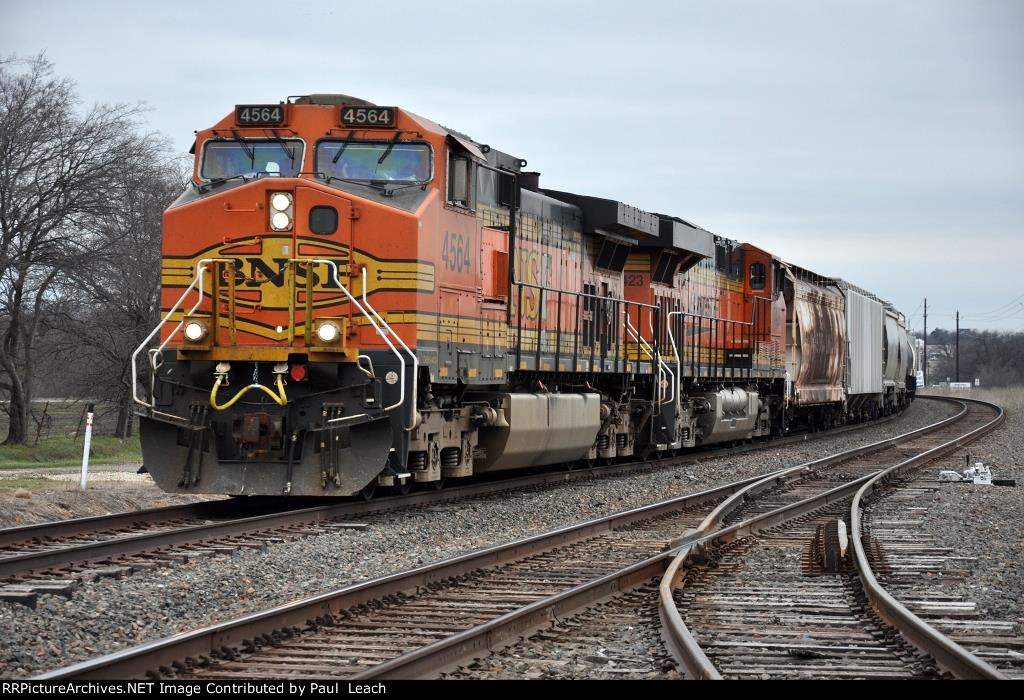 Grain train rolls north